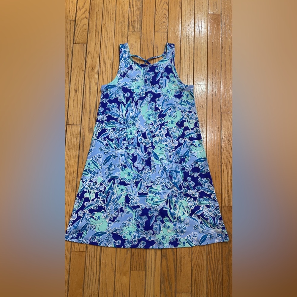 Lilly Pulitzer xxs Kristen swing dress royal purple koalafications koala lattice